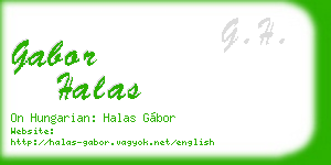 gabor halas business card