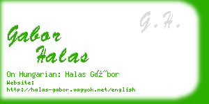 gabor halas business card